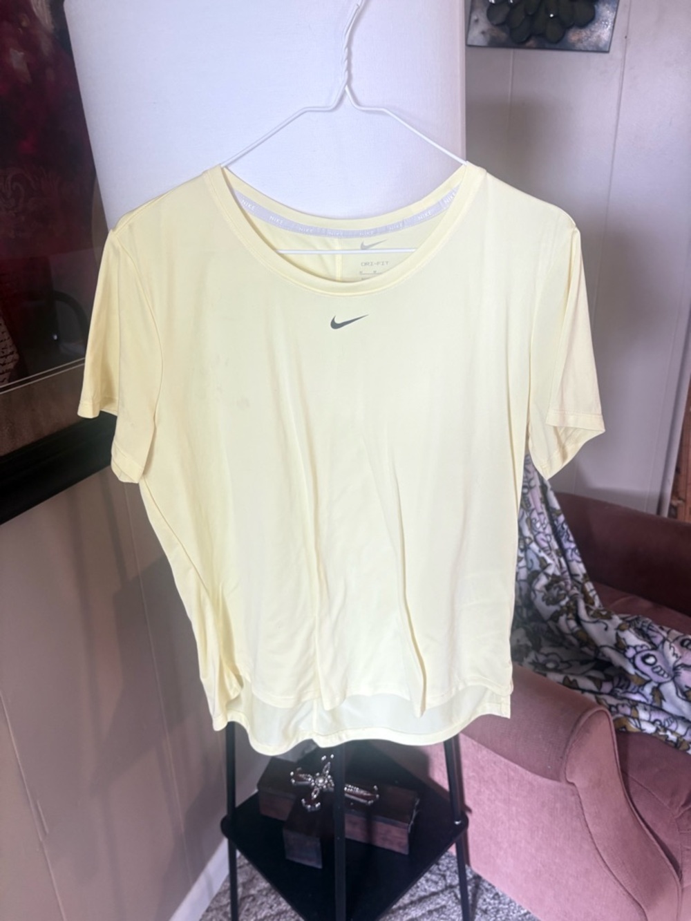 Nike Pale Yellow Dri-FIT Short Sleeve Training Tee